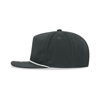 Decky 6032 - Classic Grandpa Rope Cap, 5 Panel Flat Bill Hat, Snapback