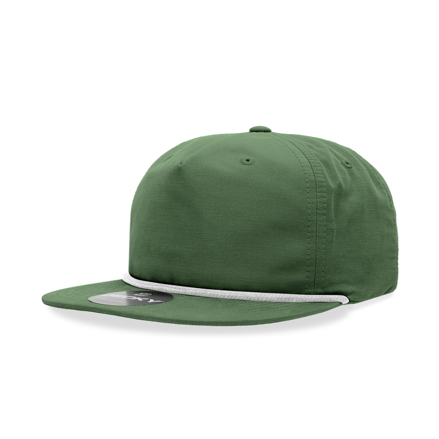 Decky 6032 - Classic Grandpa Rope Cap, 5 Panel Flat Bill Hat, Snapback