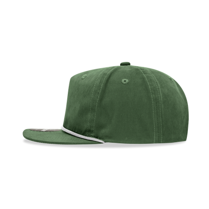 Decky 6032 - Classic Grandpa Rope Cap, 5 Panel Flat Bill Hat, Snapback