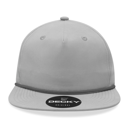 Decky 6032 - Classic Grandpa Rope Cap, 5 Panel Flat Bill Hat, Snapback