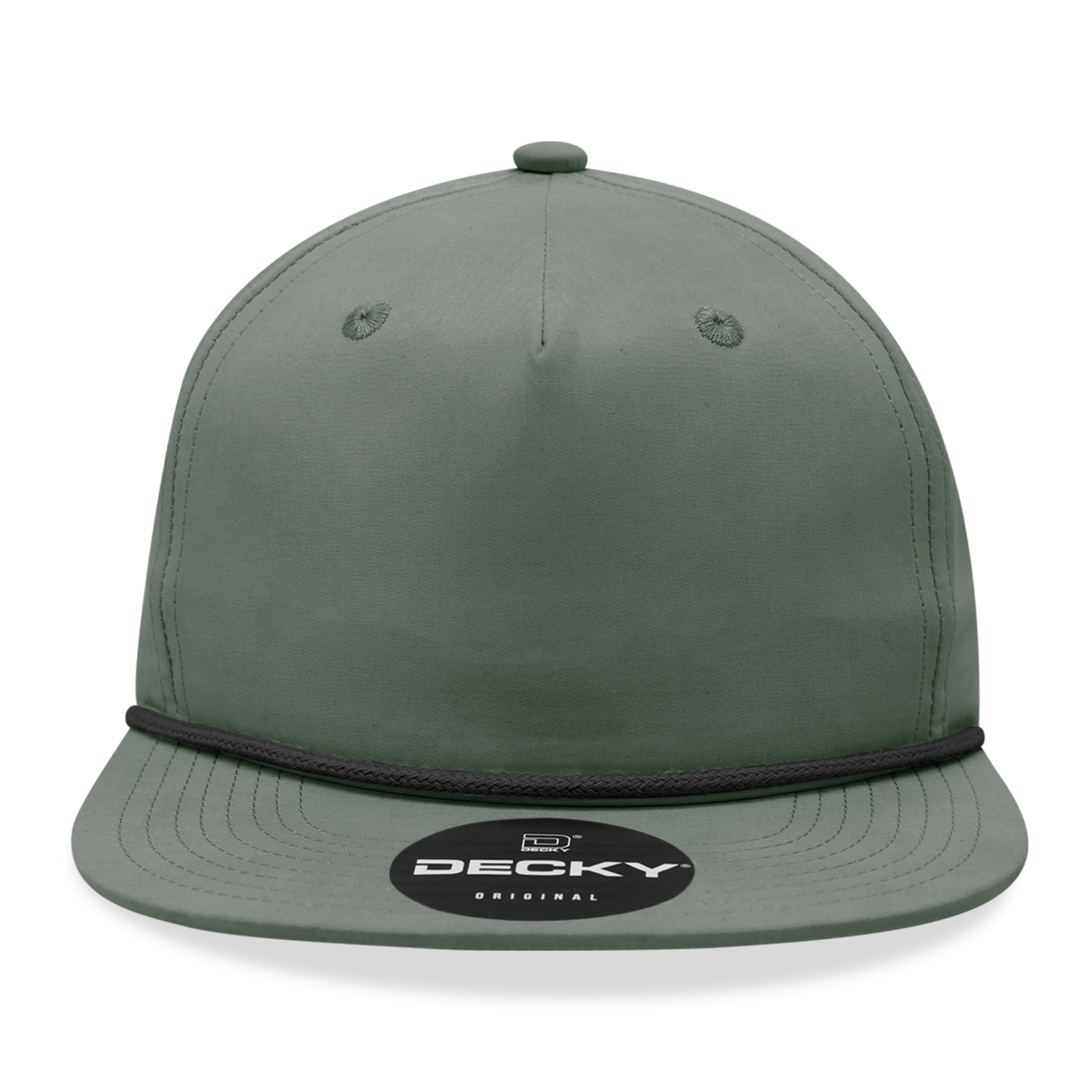 Decky 6032 - Classic Grandpa Rope Cap, 5 Panel Flat Bill Hat, Snapback