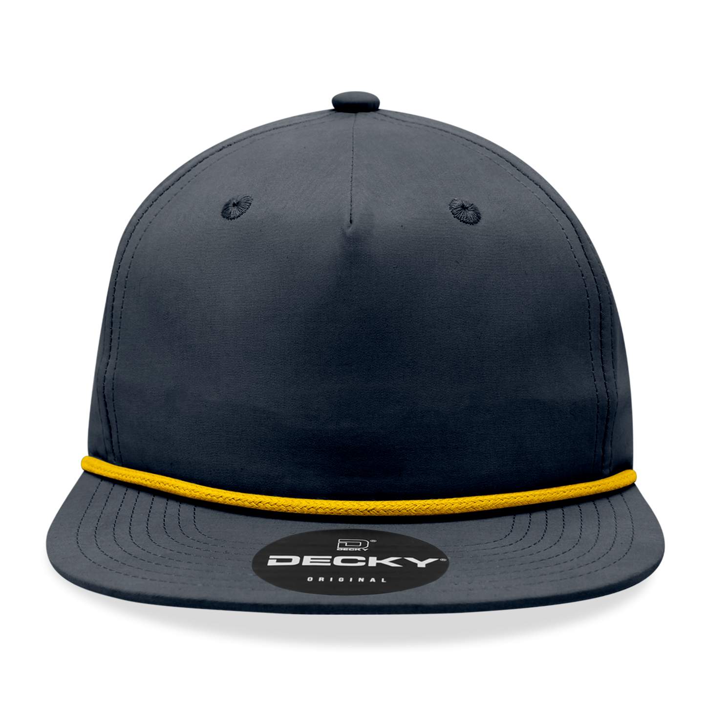 Decky 6032 - Classic Grandpa Rope Cap, 5 Panel Flat Bill Hat, Snapback