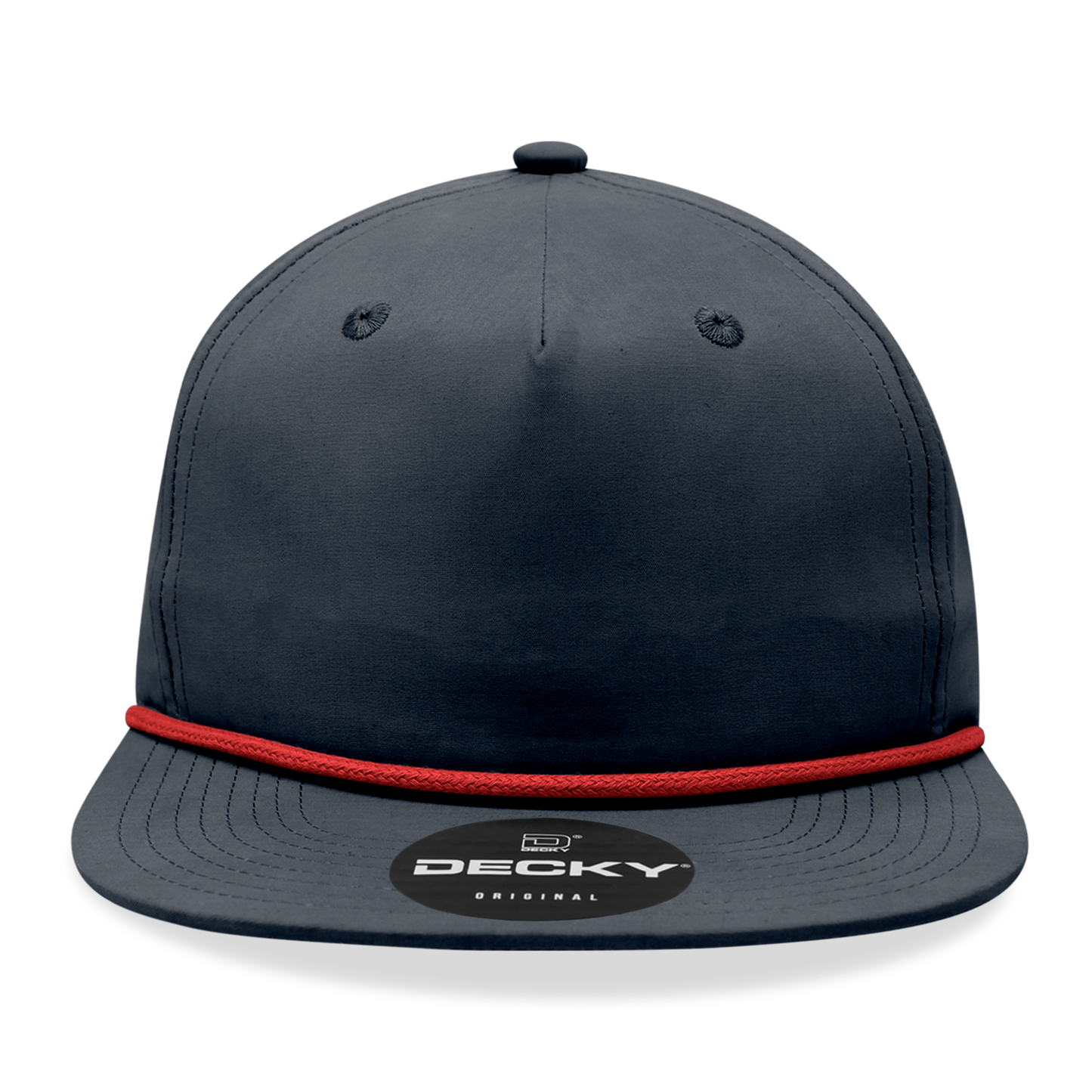Decky 6032 - Classic Grandpa Rope Cap, 5 Panel Flat Bill Hat, Snapback