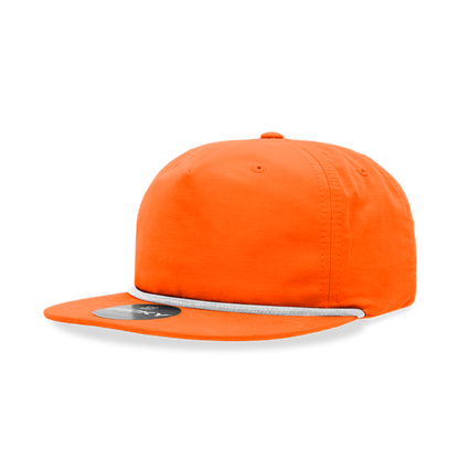Decky 6032 - Classic Grandpa Rope Cap, 5 Panel Flat Bill Hat, Snapback