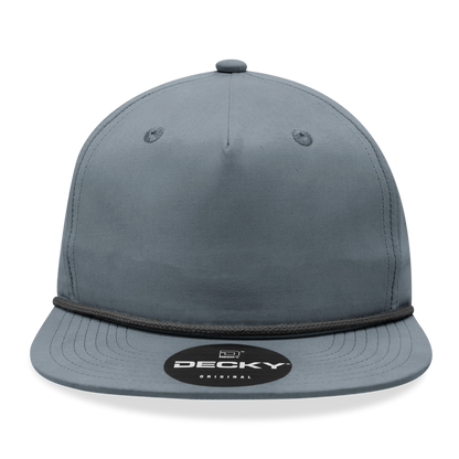 Decky 6032 - Classic Grandpa Rope Cap, 5 Panel Flat Bill Hat, Snapback