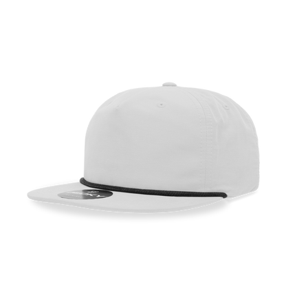 Decky 6032 - Classic Grandpa Rope Cap, 5 Panel Flat Bill Hat, Snapback