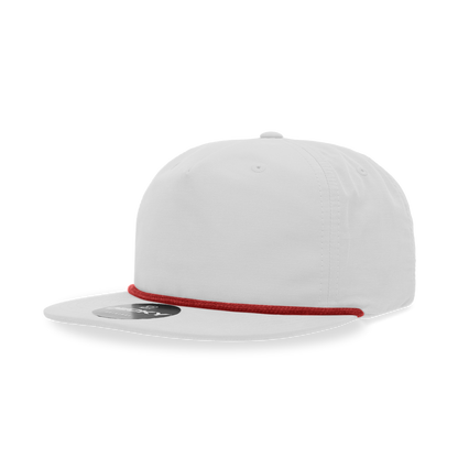 Decky 6032 - Classic Grandpa Rope Cap, 5 Panel Flat Bill Hat, Snapback