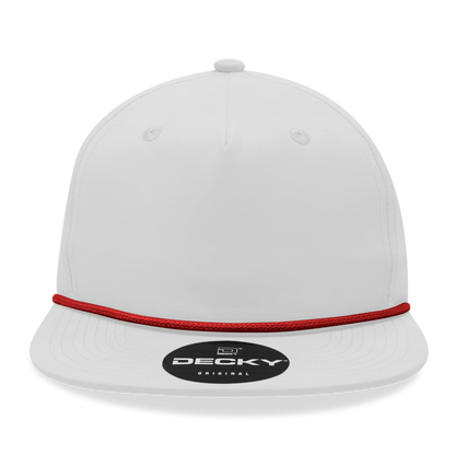 Decky 6032 - Classic Grandpa Rope Cap, 5 Panel Flat Bill Hat, Snapback