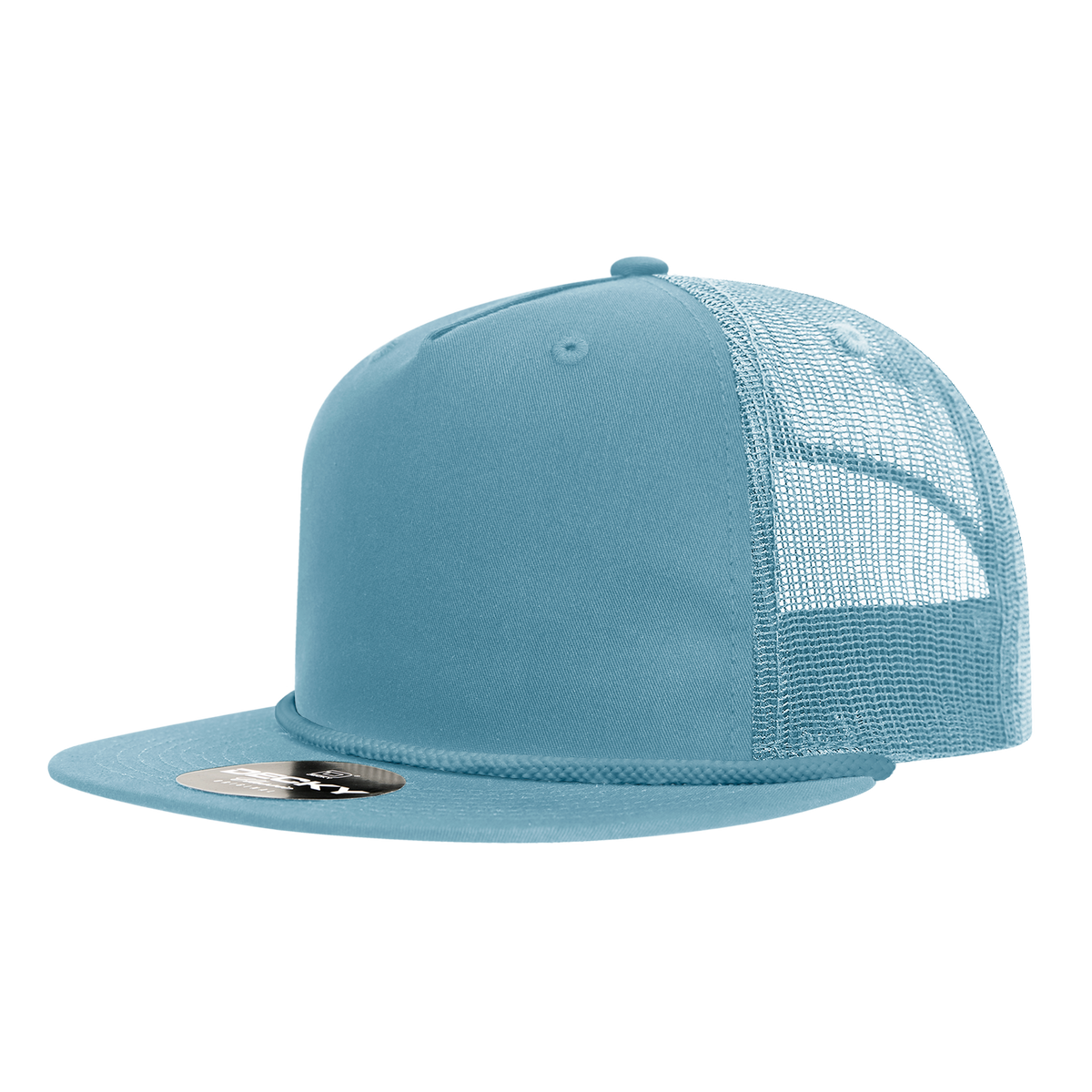 Decky 6041 5-Panel High Profile Relaxed Cotton Blend Trucker Hat with Rope