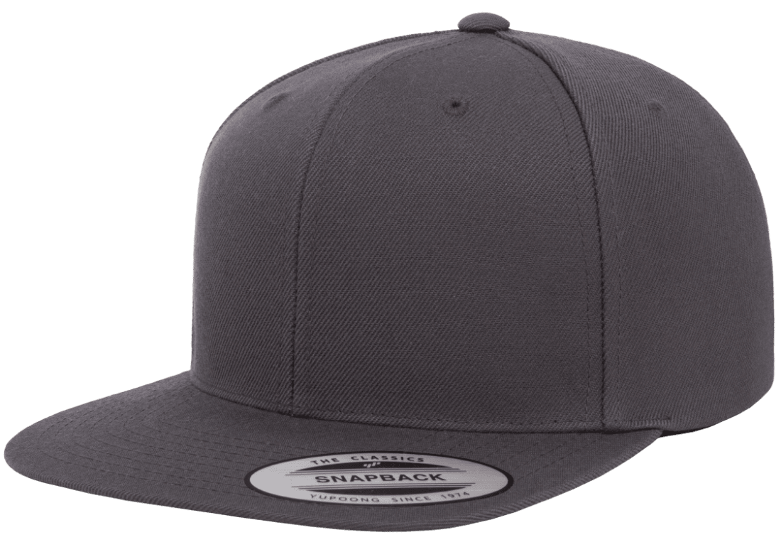 Yupoong 6089M Premium Snapback Hat Flat Bill Cap - YP Classics