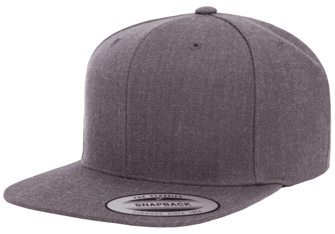 Yupoong 6089M Premium Snapback Hat Flat Bill Cap - YP Classics