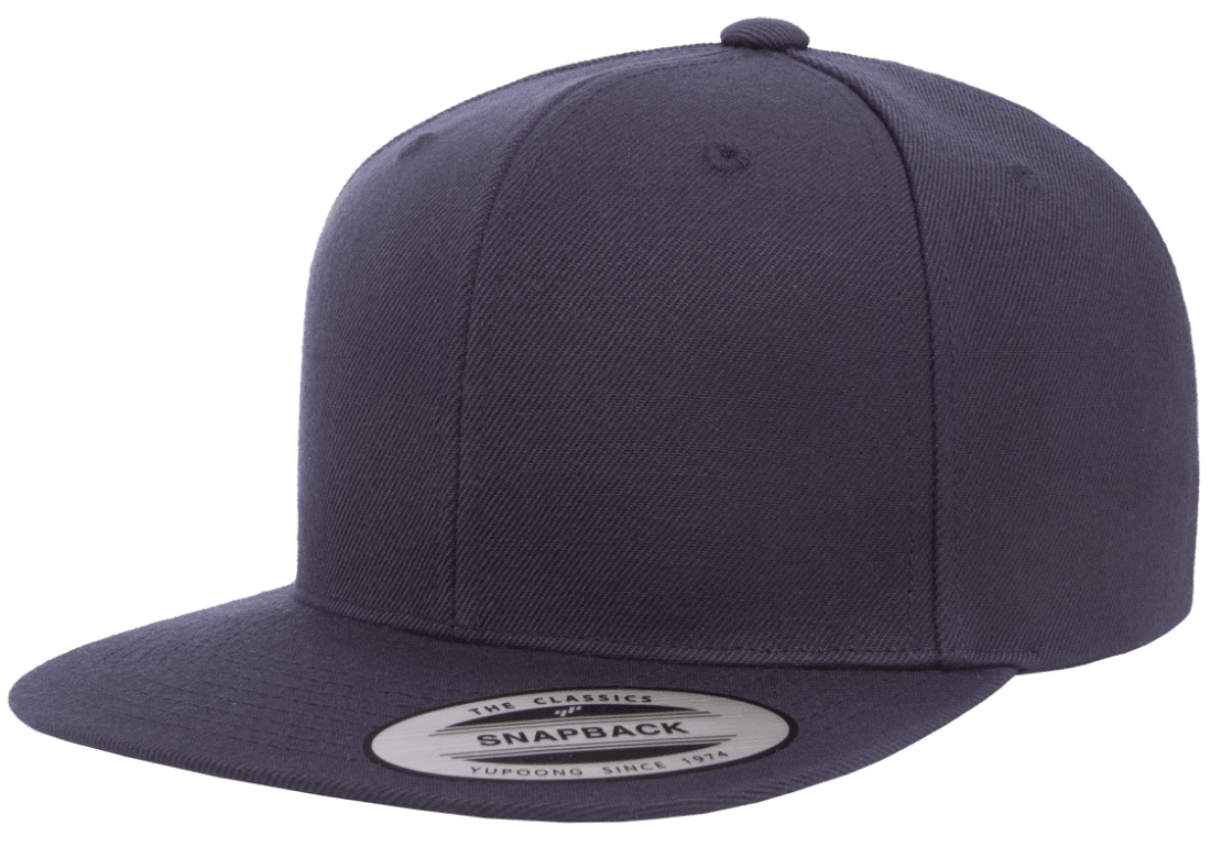 Yupoong 6089M Premium Snapback Hat Flat Bill Cap - YP Classics