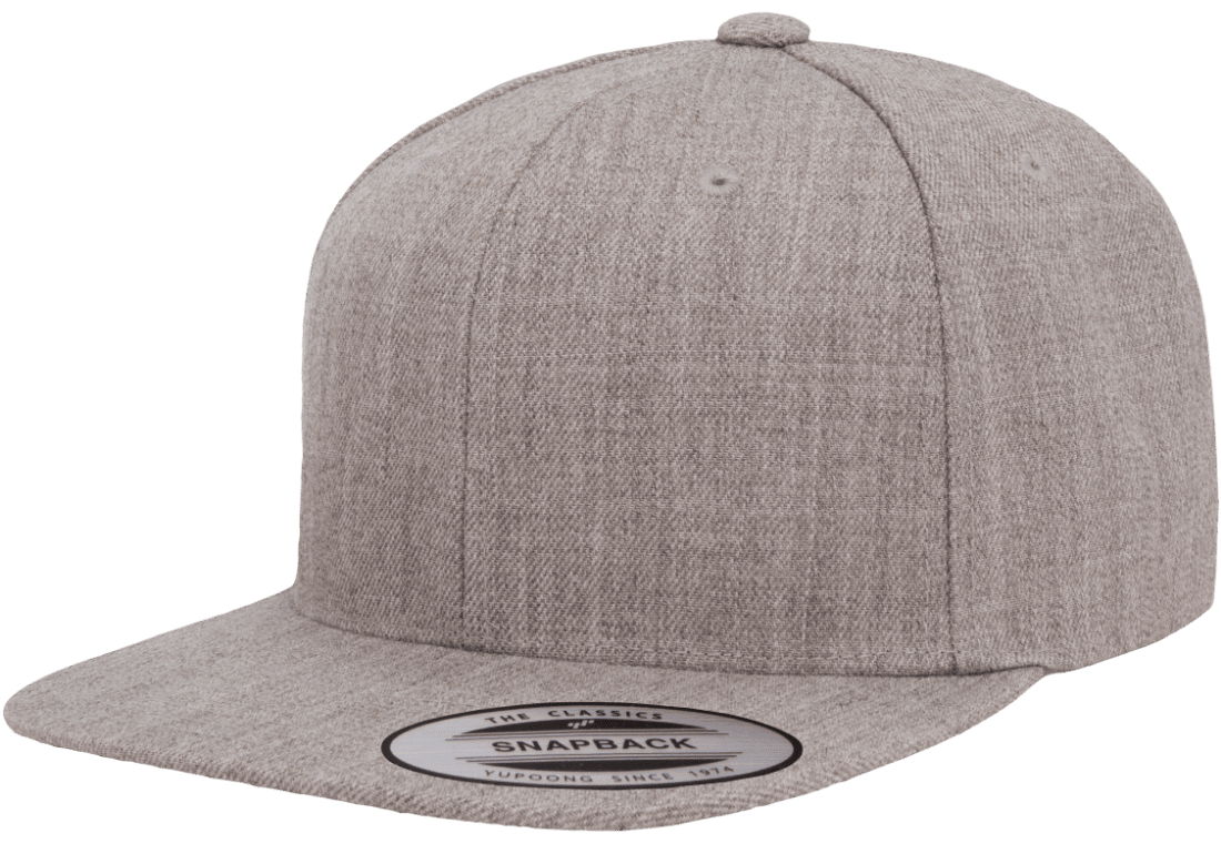 Yupoong 6089M Premium Snapback Hat Flat Bill Cap - YP Classics