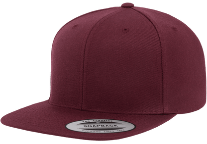 Yupoong 6089M Premium Snapback Hat Flat Bill Cap - YP Classics