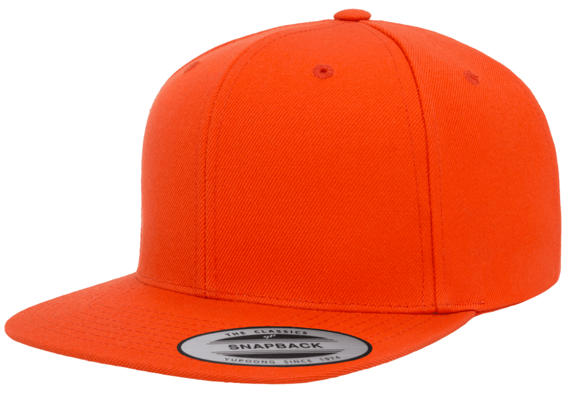 Yupoong 6089M Premium Snapback Hat Flat Bill Cap - YP Classics