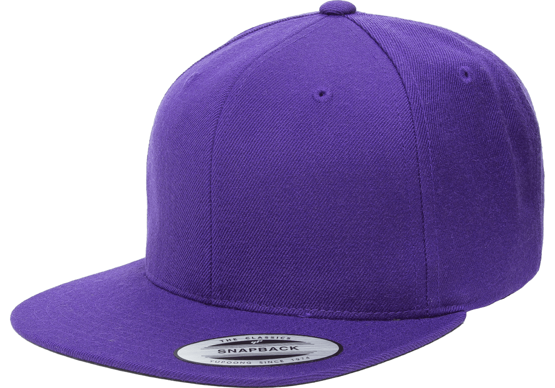 Yupoong 6089M Premium Snapback Hat Flat Bill Cap - YP Classics