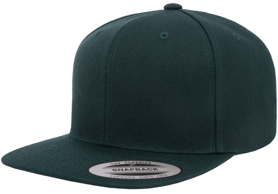 Yupoong 6089M Premium Snapback Hat Flat Bill Cap - YP Classics
