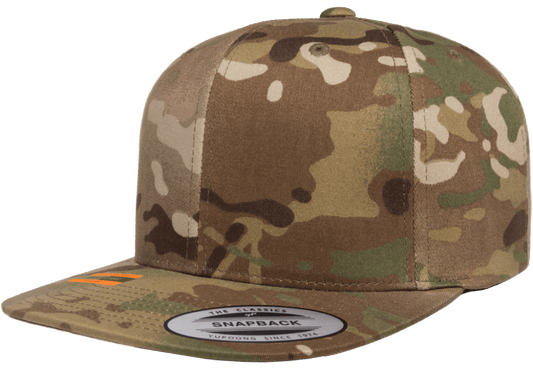 Yupoong 6089MC MultiCam Camo Snapback Hat Flat Bill Cap Camouflage YP Classics - Star Hats & Embroidery