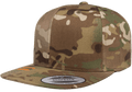 Yupoong 6089MC MultiCam Camo Snapback Hat Flat Bill Cap Camouflage YP Classics