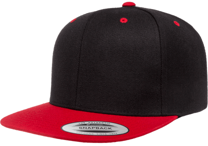 Yupoong 6089MT Premium Snapback Hat Flat Bill Cap, 2-Tone Colors - YP Classics
