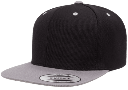 Yupoong 6089MT Premium Snapback Hat Flat Bill Cap, 2-Tone Colors - YP Classics