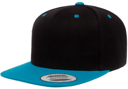 Yupoong 6089MT Premium Snapback Hat Flat Bill Cap, 2-Tone Colors - YP Classics