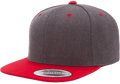 Yupoong 6089MT Premium Snapback Hat Flat Bill Cap, 2-Tone Colors - YP Classics