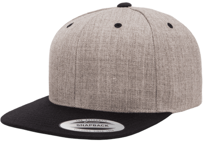 Yupoong 6089MT Premium Snapback Hat Flat Bill Cap, 2-Tone Colors - YP Classics