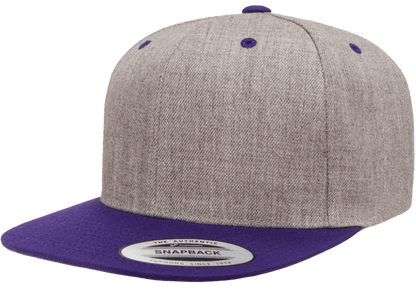 Yupoong 6089MT Premium Snapback Hat Flat Bill Cap, 2-Tone Colors - YP Classics