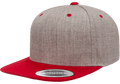 Yupoong 6089MT Premium Snapback Hat Flat Bill Cap, 2-Tone Colors - YP Classics