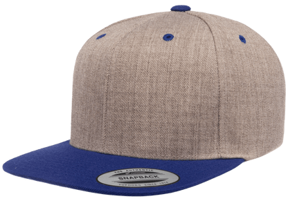 Yupoong 6089MT Premium Snapback Hat Flat Bill Cap, 2-Tone Colors - YP Classics