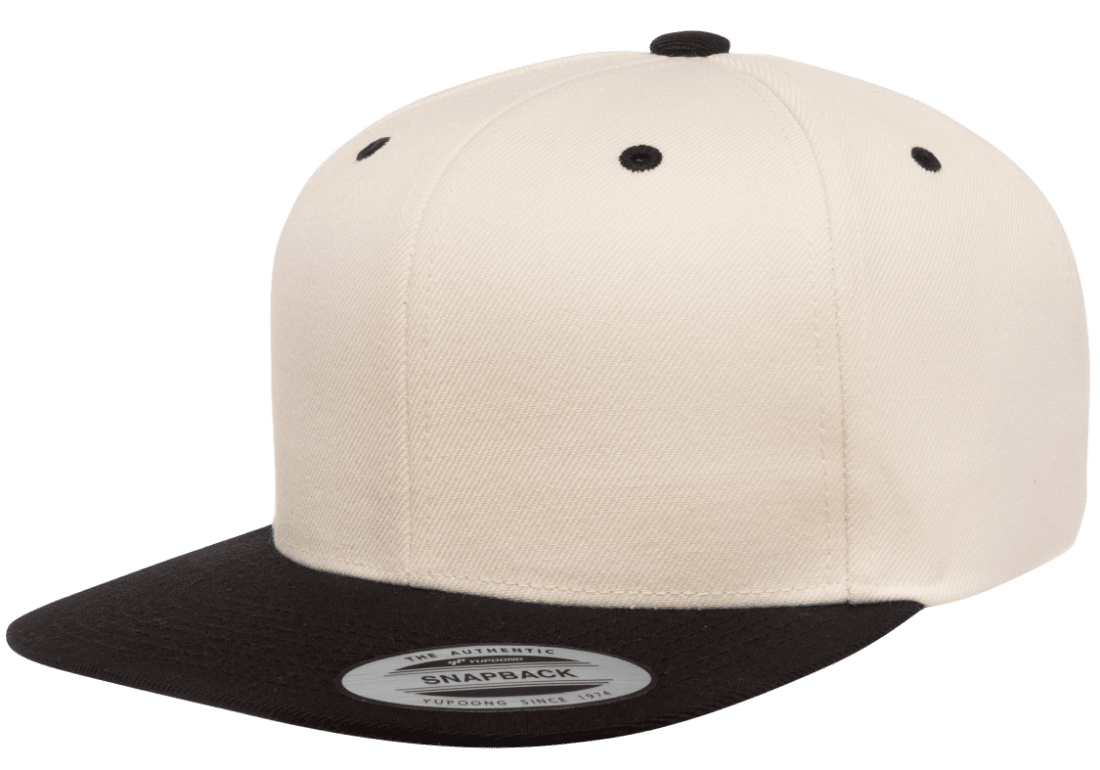 Yupoong 6089MT Premium Snapback Hat Flat Bill Cap, 2-Tone Colors - YP Classics