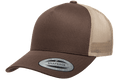 Yupoong 6506T 5-Panel Retro Trucker Hat Baseball Cap with Mesh Back 2-Tone Colors YP Classics