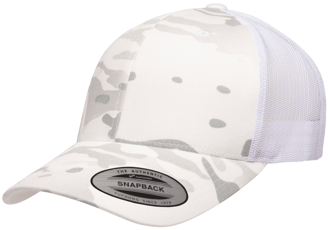 Yupoong 6606MC MultiCam Camo Retro Trucker Hat Baseball Cap with Mesh Back YP Classics