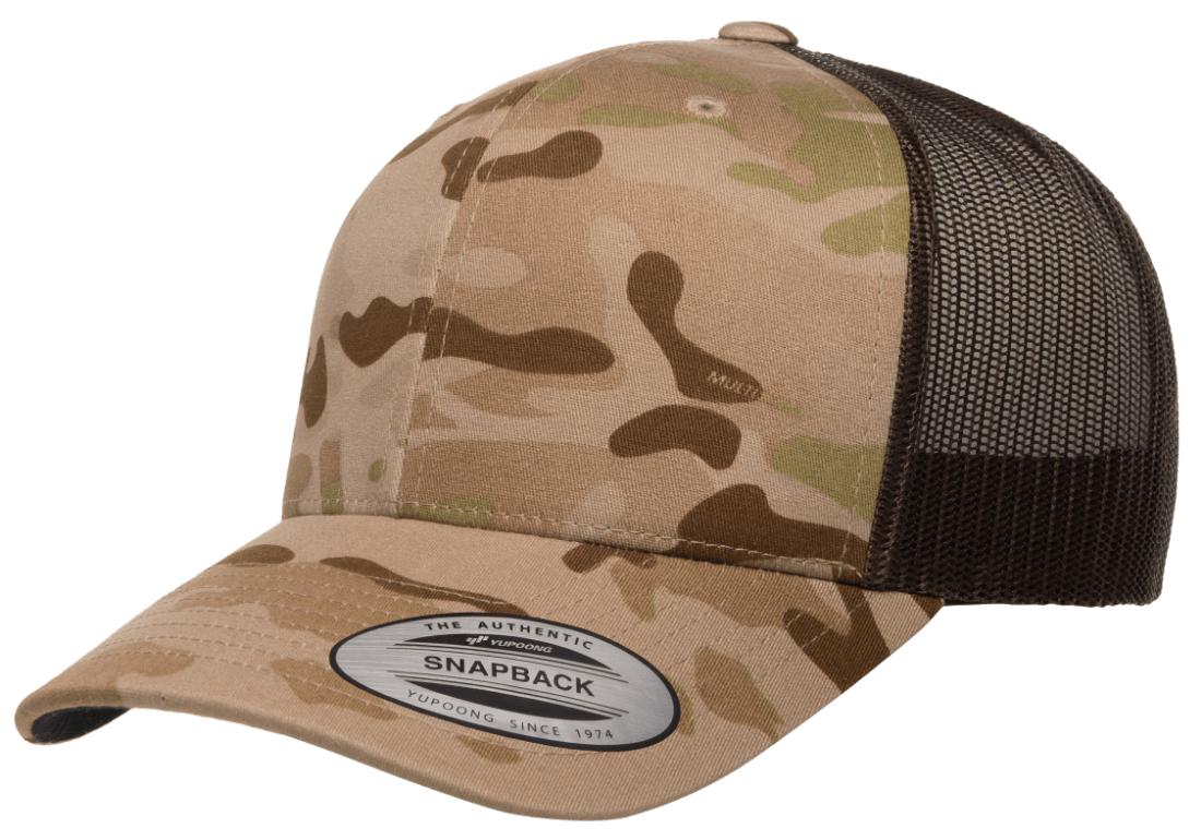 Yupoong 6606MC MultiCam Camo Retro Trucker Hat Baseball Cap with Mesh Back YP Classics