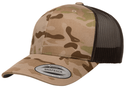 Yupoong 6606MC MultiCam Camo Retro Trucker Hat Baseball Cap with Mesh Back YP Classics