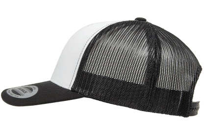 Yupoong 6606W Retro Trucker Hat Baseball Cap with Mesh Back White Front YP Classics