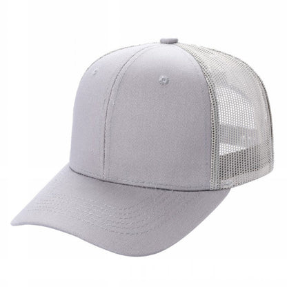 Unbranded 6-Panel Curve Trucker Hat, Blank Mesh Back Cap