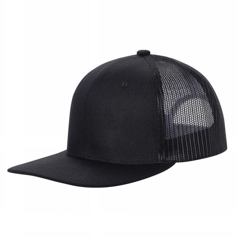 Unbranded 6 Panel Flat Bill Trucker Hat Snapback