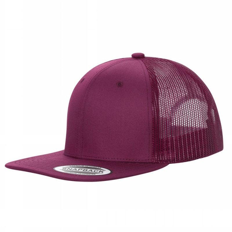 Unbranded 6 Panel Flat Bill Trucker Hat Snapback