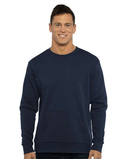 Next Level 9001 Unisex Santa Barbara Pocket Crewneck Sweatshirt