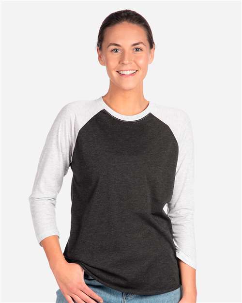 Next Level 6051 Unisex Triblend Three-Quarter Raglan Tee