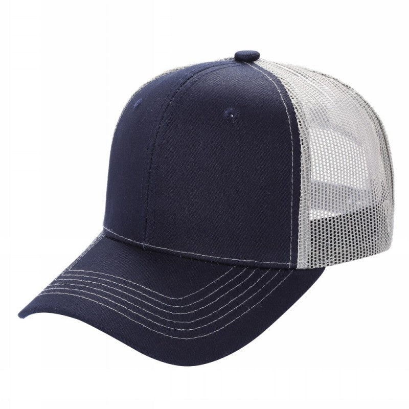 Unbranded 6-Panel Curve Trucker Hat, Blank Mesh Back Cap