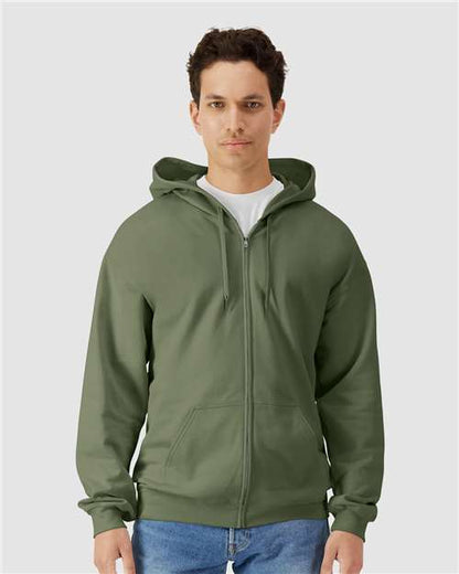 Gildan SF600 Unisex Softstyle® Midweight Full-Zip Hooded Sweatshirt