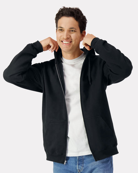 Gildan SF600 Unisex Softstyle® Midweight Full-Zip Hooded Sweatshirt - Star Hats & Embroidery