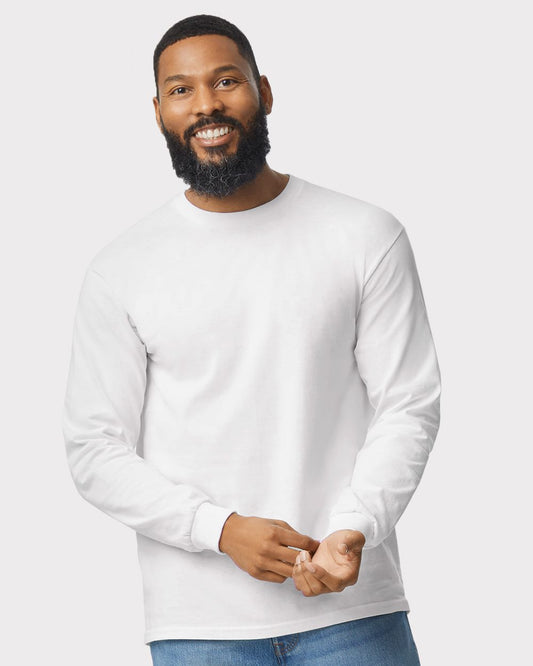 Gildan 5400 Unisex Heavy Cotton™ Long Sleeve T-Shirt - Star Hats & Embroidery