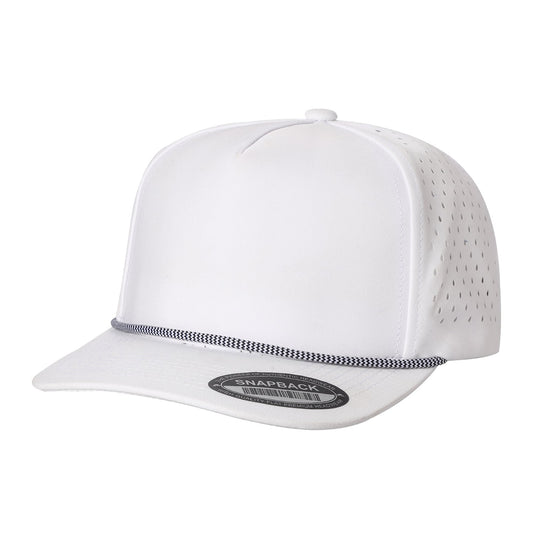 Unbranded 5 Panel Perforated Laser Mesh Rope Hat - Star Hats & Embroidery