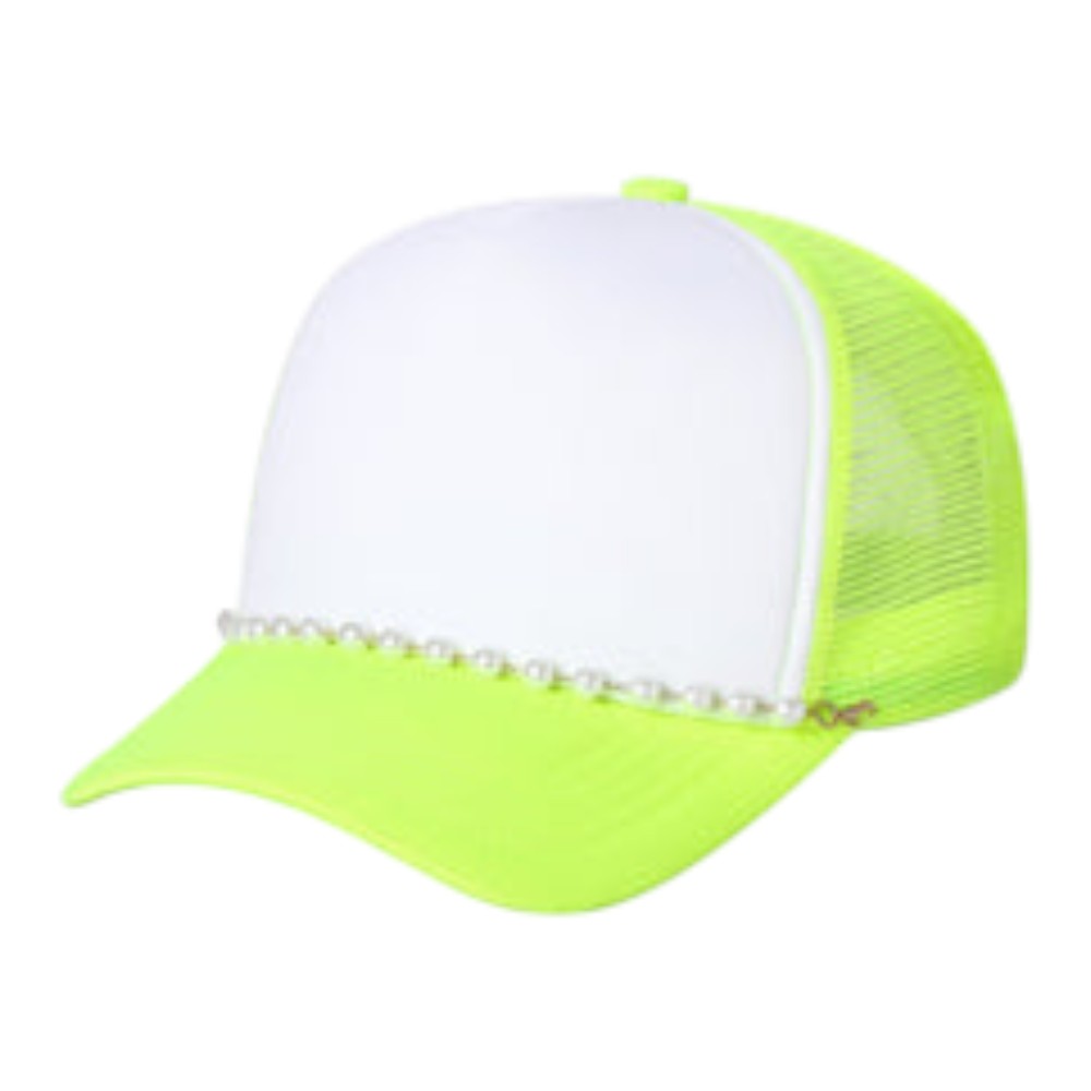 Unbranded Pearl Accent Trucker Mesh Snapback Hat