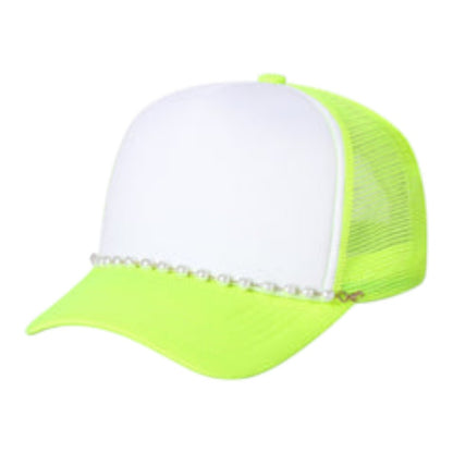 Unbranded Pearl Accent Trucker Mesh Snapback Hat