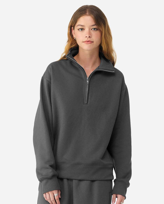 BELLA+CANVAS 4740 Unisex 10 oz Quarter-Zip Pullover Sweatshirt - Star Hats & Embroidery